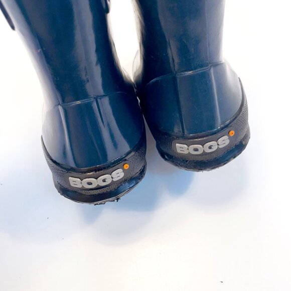 Bogs Skipper Glossy Blue Rain Boots, Size 6 - Picture 4 of 7
